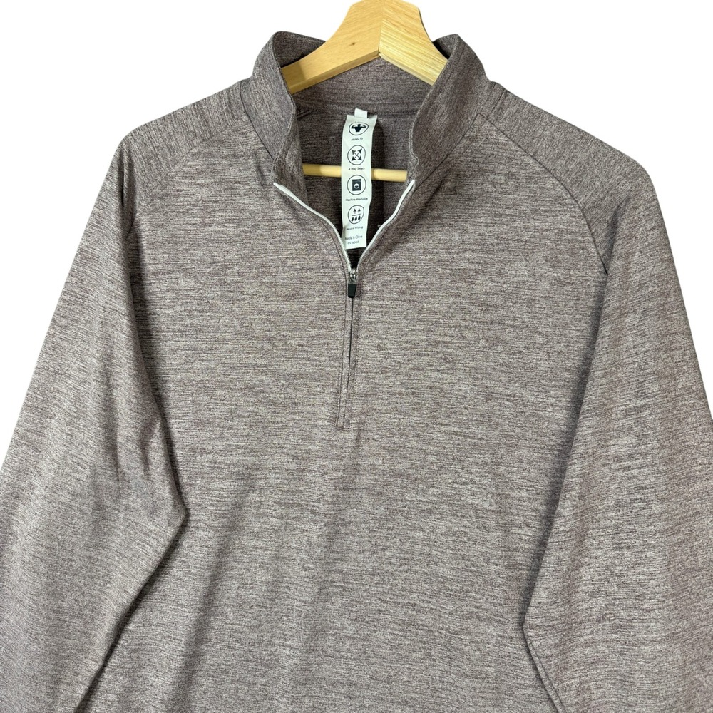 State & Liberty Tech Quarter Zip Heathered Crimson Athletic Fit Pullover XL